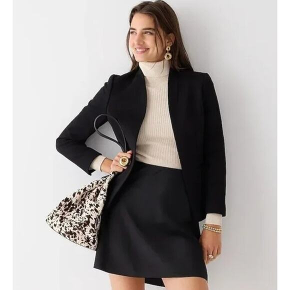 J. Crew Going-out Blazer in Stretch Twill Black Size 2 - Picture 2 of 9